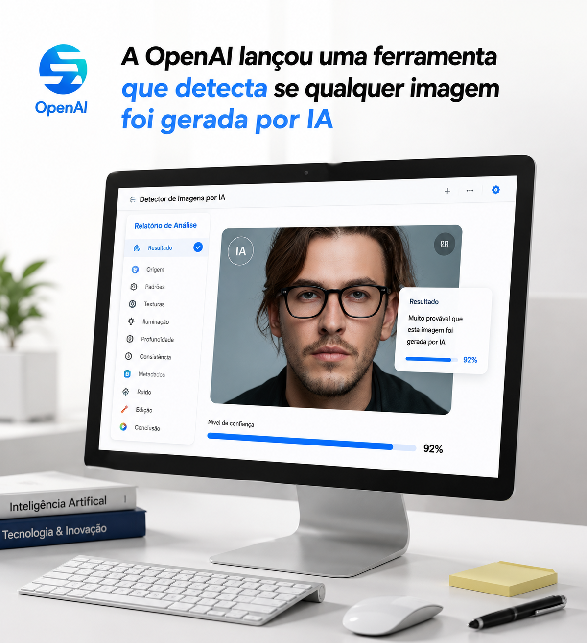A OpenAI lançou uma ferramenta que detecta se qualquer imagem foi gerada por IA